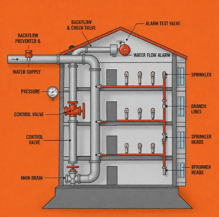 Automatic Sprinkler System Diagram