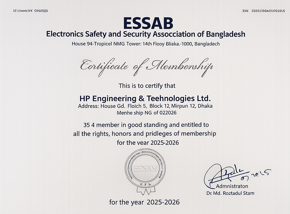 HP Engineering ESSAB certification